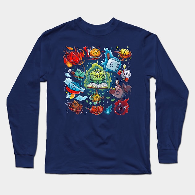 Dice World Long Sleeve T-Shirt by Vallina84